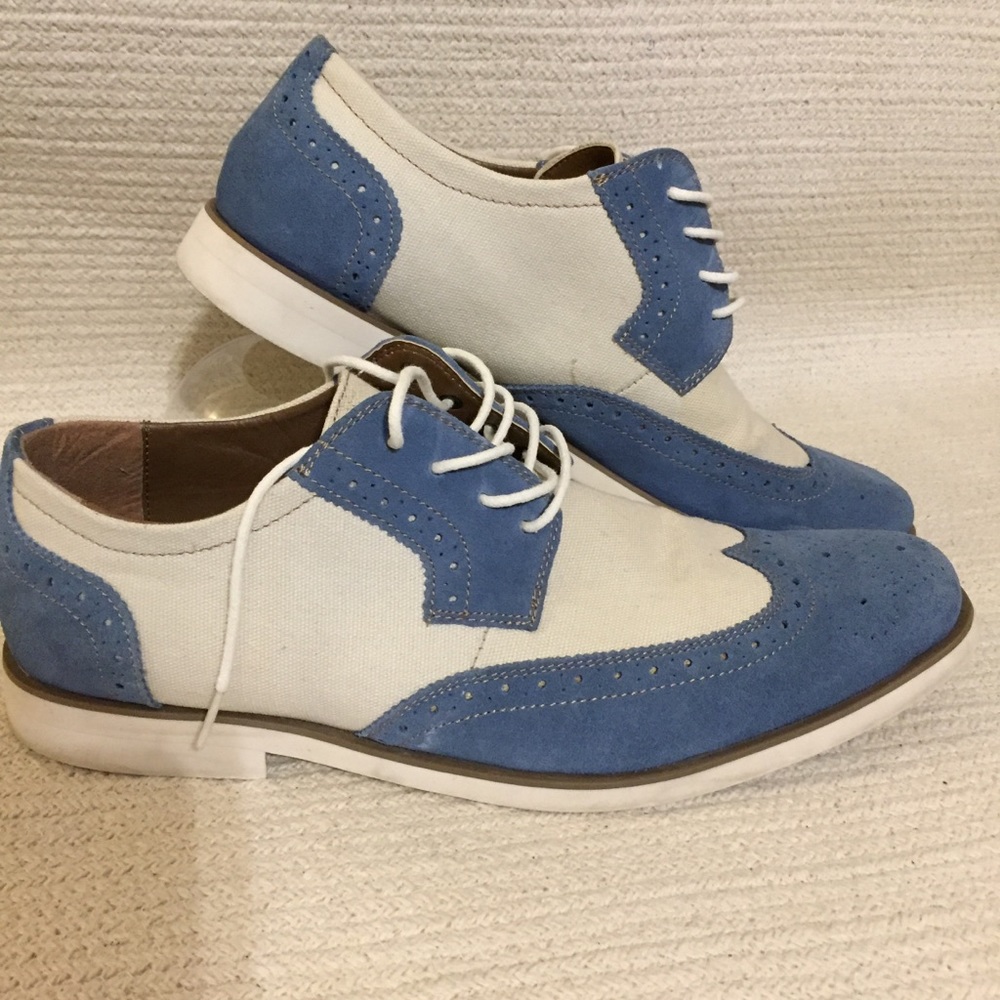 Stacy Adams oxford two toned cotton/leather